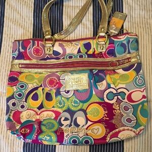 Coach Multicolor Poppy Tote Bag